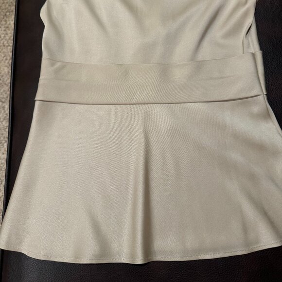 Champagne tailored Ann Taylor blouse - Picture 2 of 6